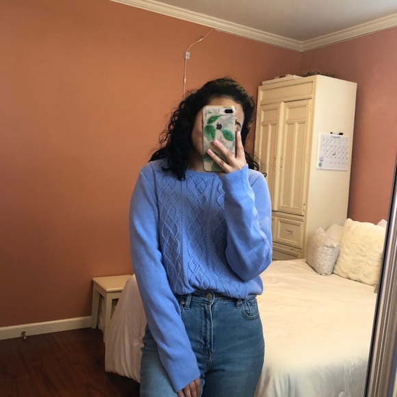 Talbots // Blue Cable Knit Sweater - Picture 8 of 9